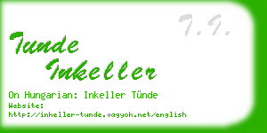 tunde inkeller business card